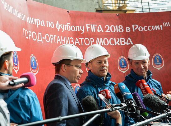 Football. Visit of FIFA delegation and Russia 2018 Organizing Committee at Zenit-Arena stadium