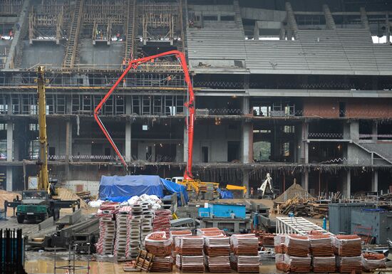 Football. Delegations of FIFA and Russia 2018 Organizing Committee visit Luzhniki Grand Sports Arena