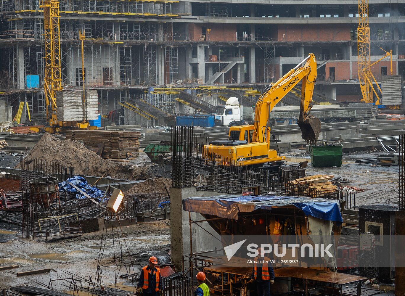 Football. Delegations of FIFA and Russia 2018 Organizing Committee visit Luzhniki Grand Sports Arena