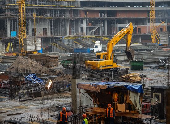 Football. Delegations of FIFA and Russia 2018 Organizing Committee visit Luzhniki Grand Sports Arena