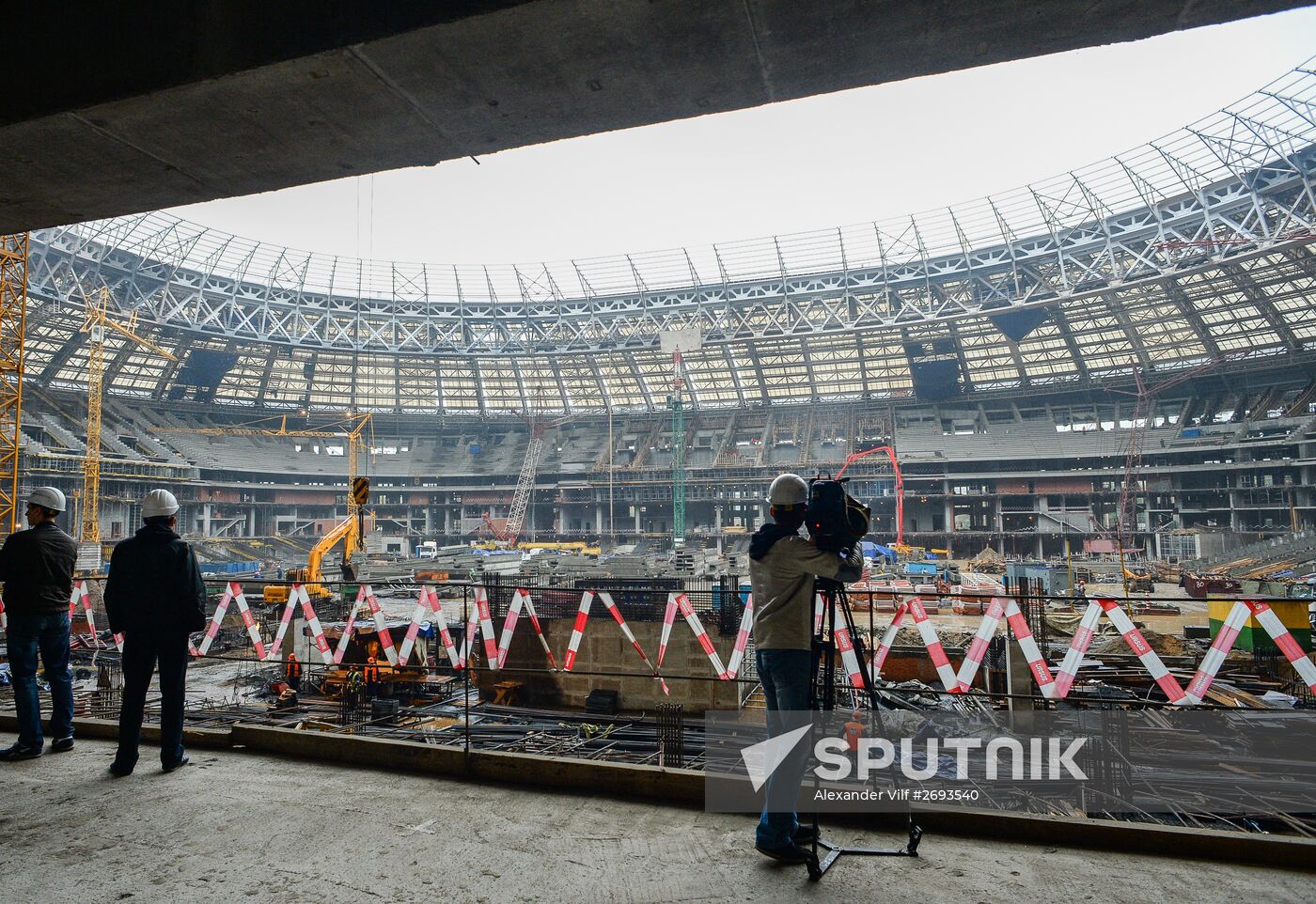 Football. Delegations of FIFA and Russia 2018 Organizing Committee visit Luzhniki Grand Sports Arena