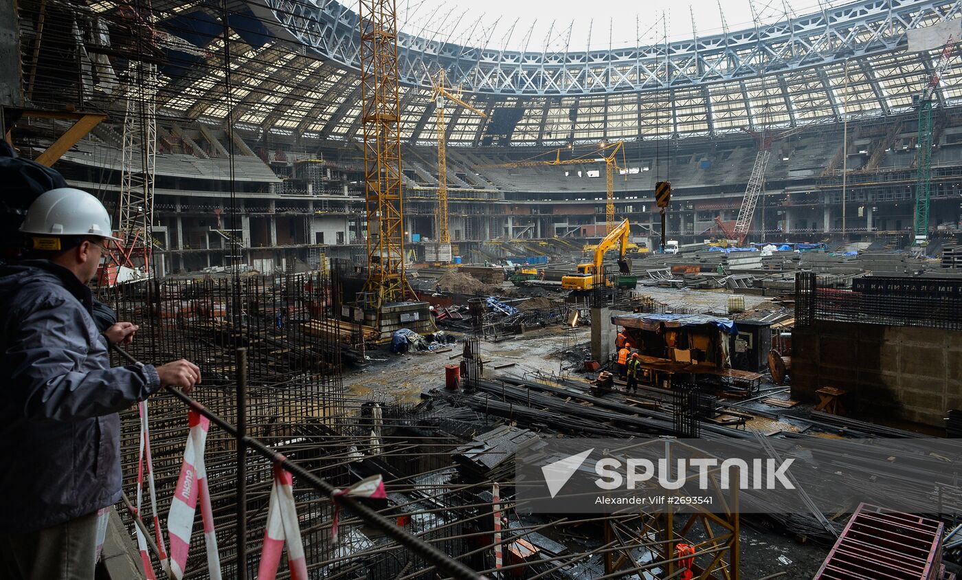 Football. Delegations of FIFA and Russia 2018 Organizing Committee visit Luzhniki Grand Sports Arena