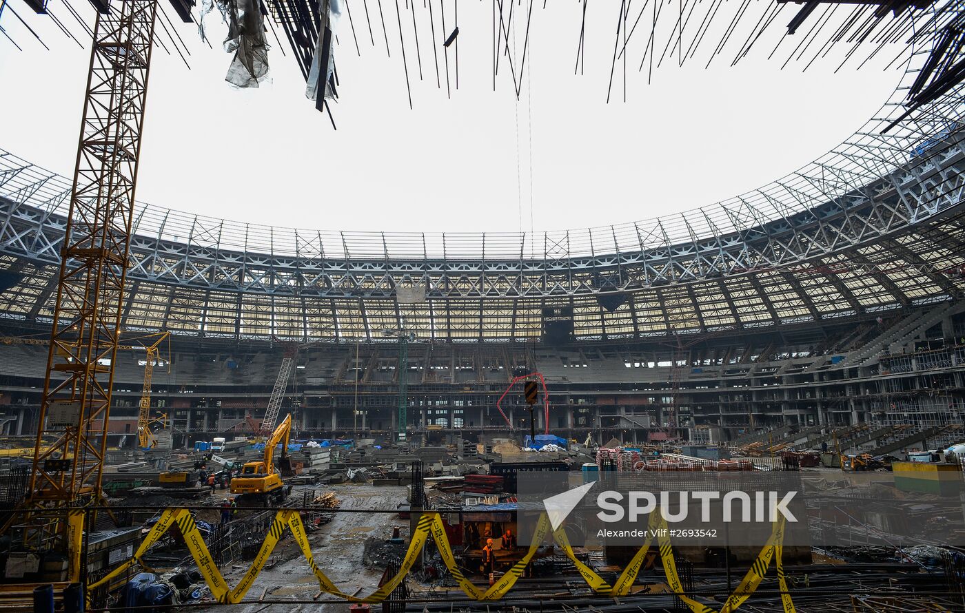 Football. Delegations of FIFA and Russia 2018 Organizing Committee visit Luzhniki Grand Sports Arena