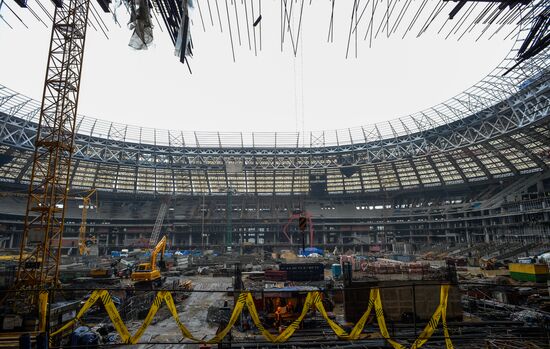 Football. Delegations of FIFA and Russia 2018 Organizing Committee visit Luzhniki Grand Sports Arena