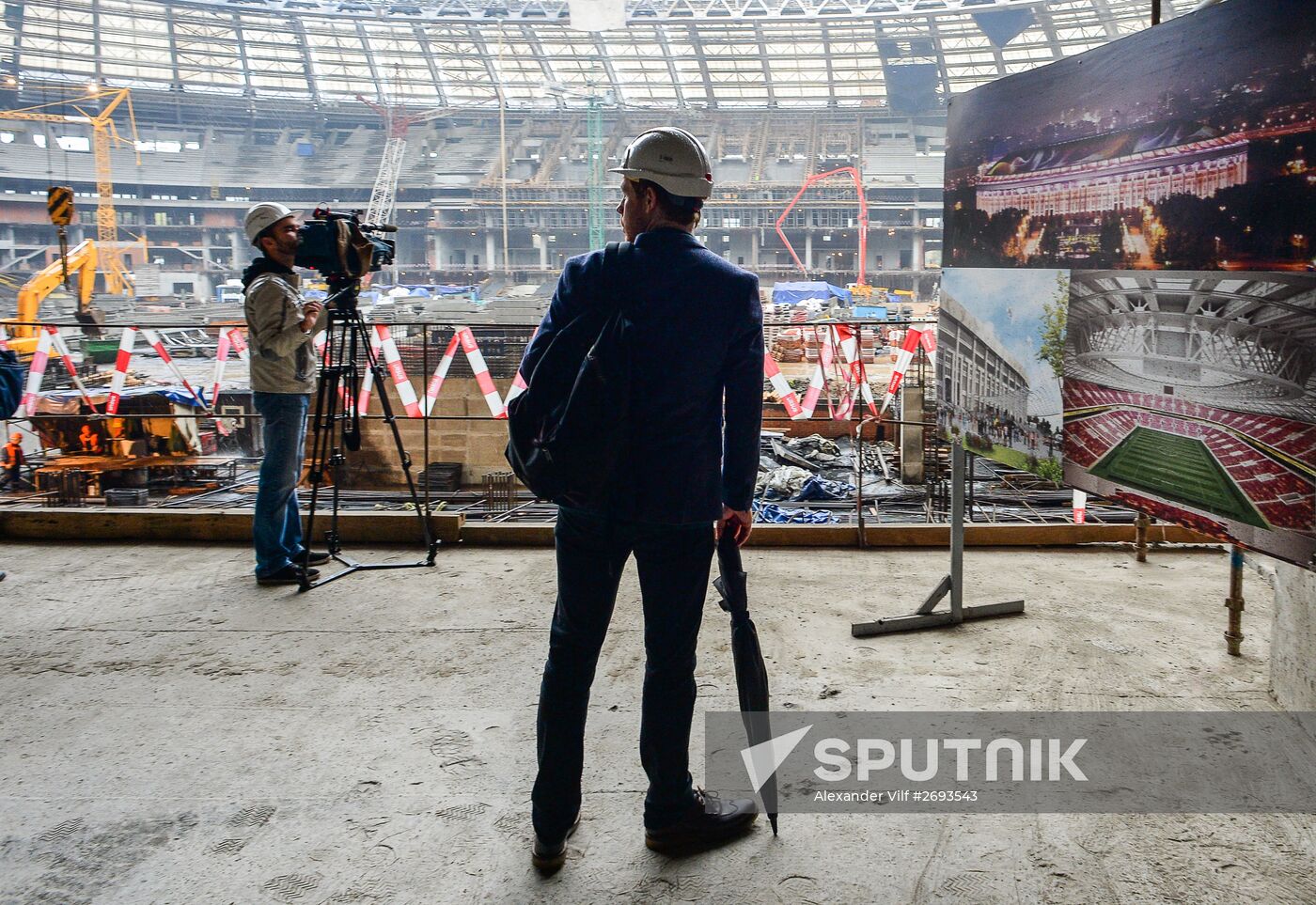 Football. Delegations of FIFA and Russia 2018 Organizing Committee visit Luzhniki Grand Sports Arena