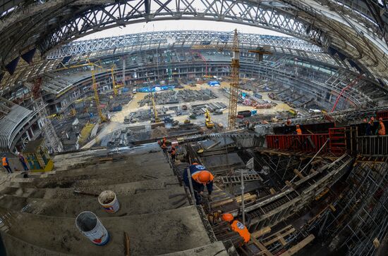 Football. Delegations of FIFA and Russia 2018 Organizing Committee visit Luzhniki Grand Sports Arena