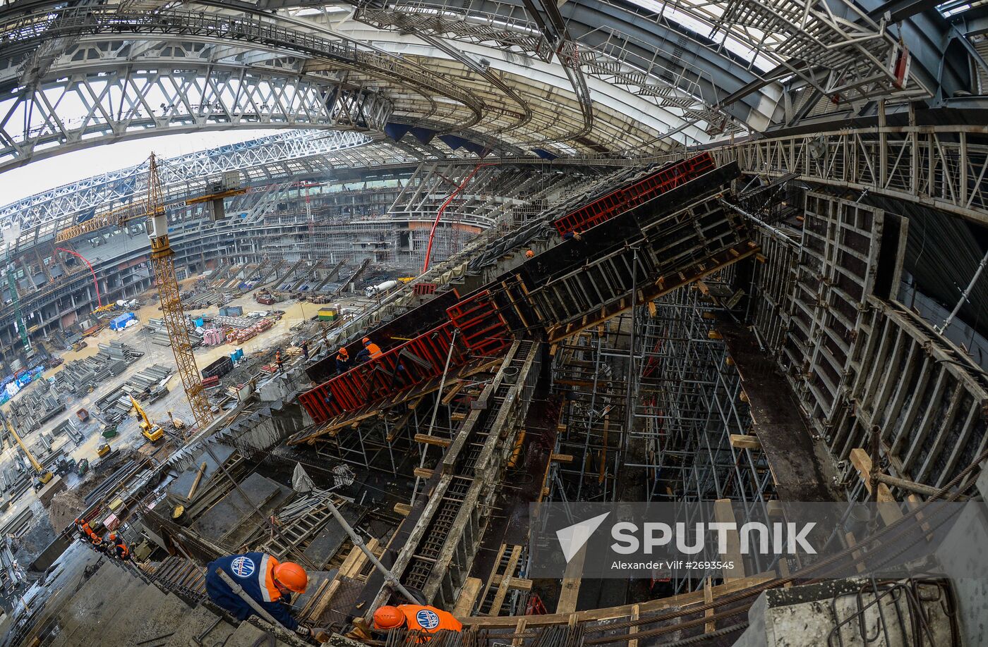 Football. Delegations of FIFA and Russia 2018 Organizing Committee visit Luzhniki Grand Sports Arena