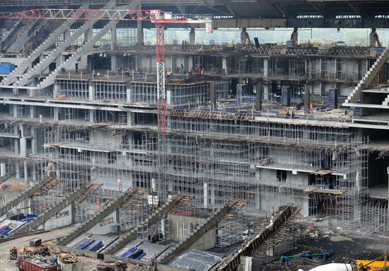 Football. Delegations of FIFA and Russia 2018 Organizing Committee visit Luzhniki Grand Sports Arena