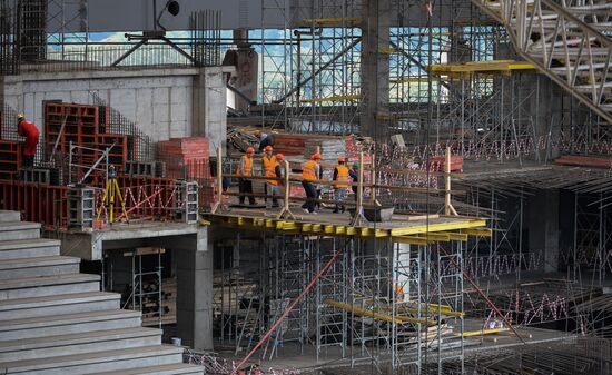 Football. Delegations of FIFA and Russia 2018 Organizing Committee visit Luzhniki Grand Sports Arena