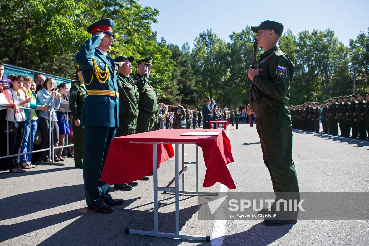 DVOKU cadets take an oath in the Amur Region