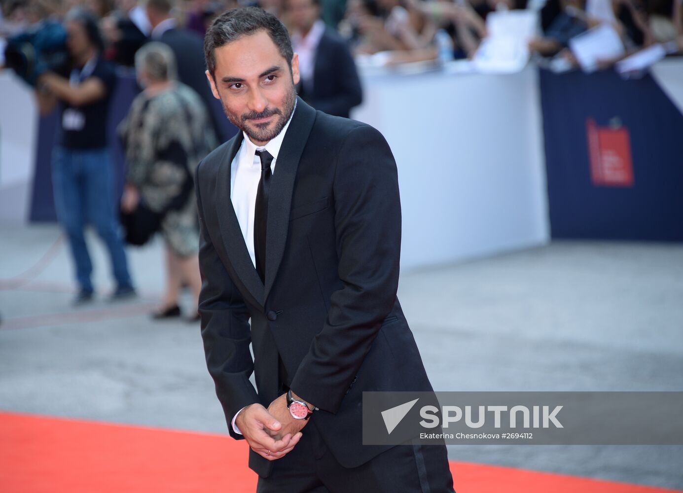 Film director Piero Messina at a premiere of L'attesa (The Wait) at the 72nd Venice International Film Festival. Location: Italy, Venice. Author: Ekaterina Chesnokova/Sputnik. 72nd Venice International Film Festival. Day Four
