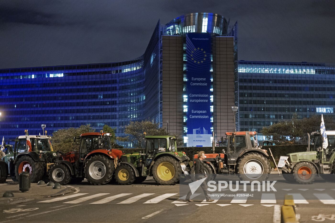 Farmers protest in Brussels