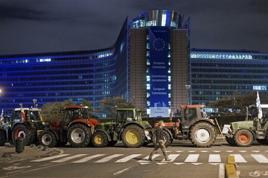 Farmers protest in Brussels