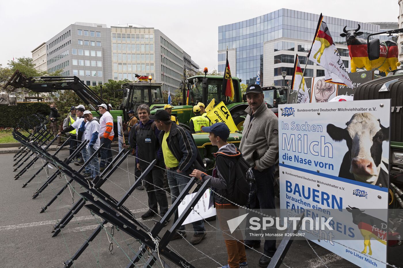 Farmers protest in Brussels