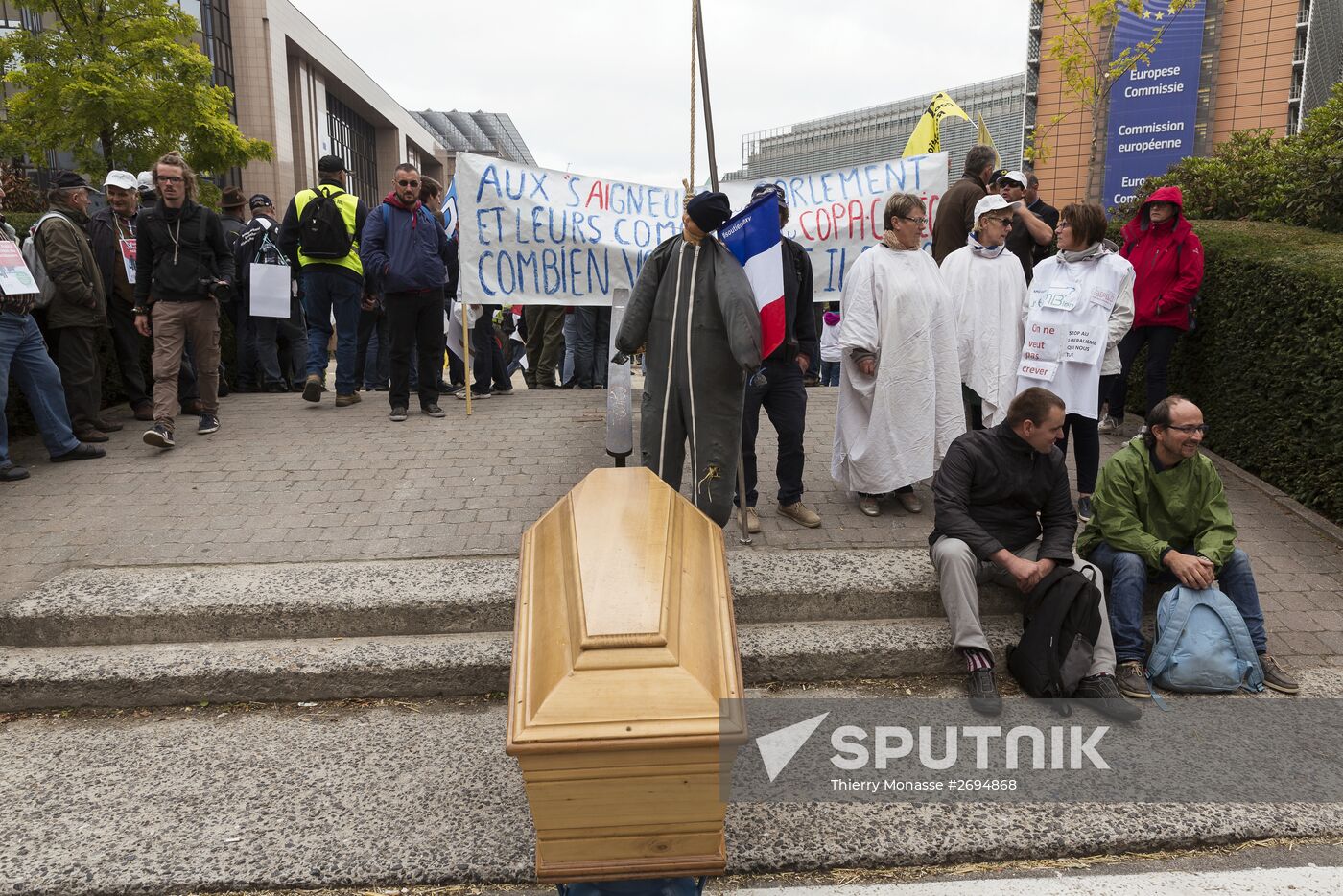 Farmers protest in Brussels