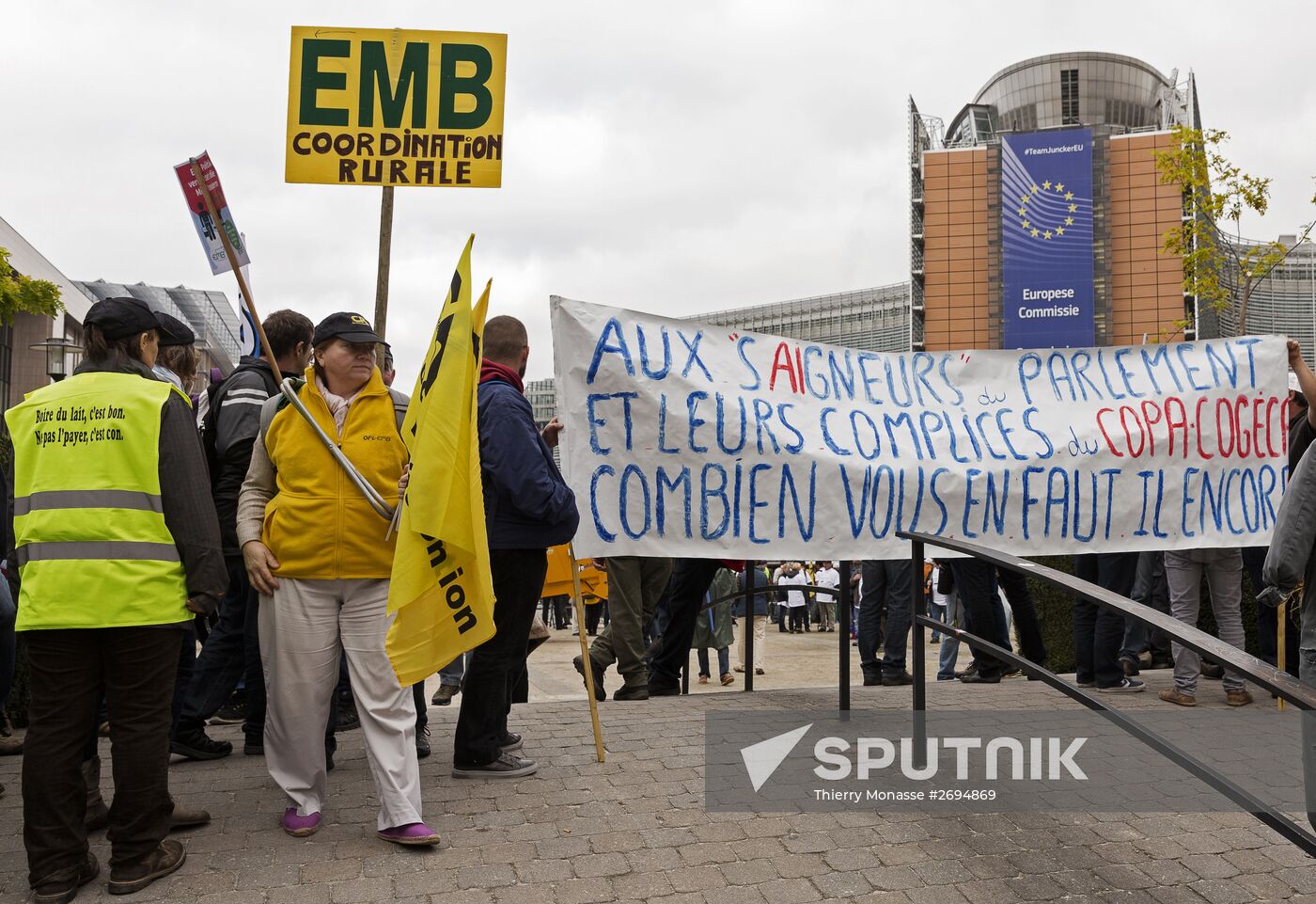 Farmers protest in Brussels