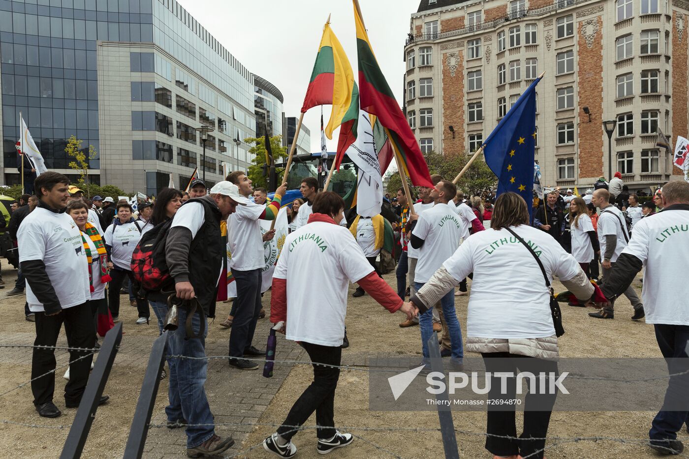 Farmers protest in Brussels