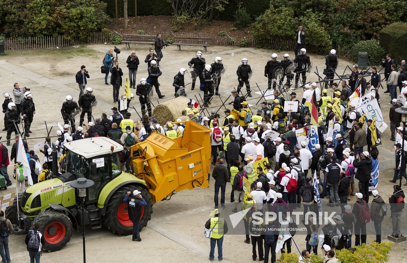 Farmers protest in Brussels