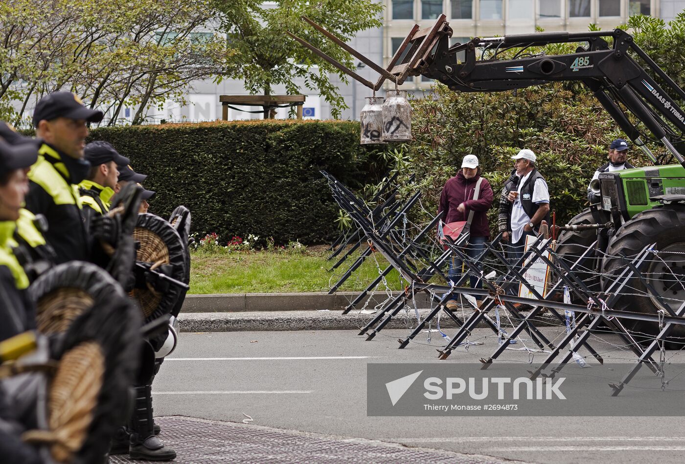 Farmers protest in Brussels