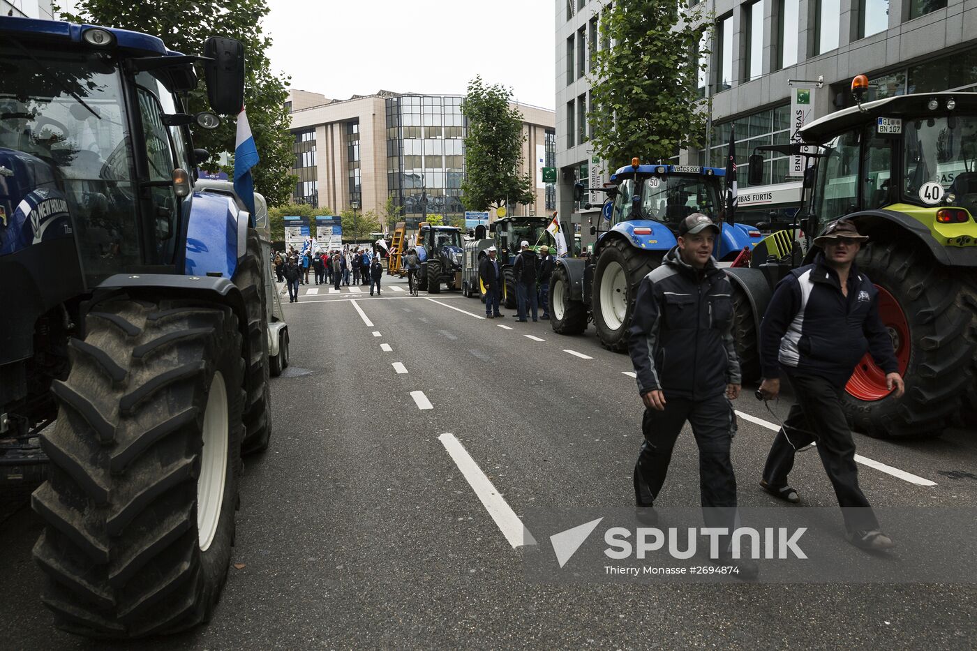 Farmers protest in Brussels