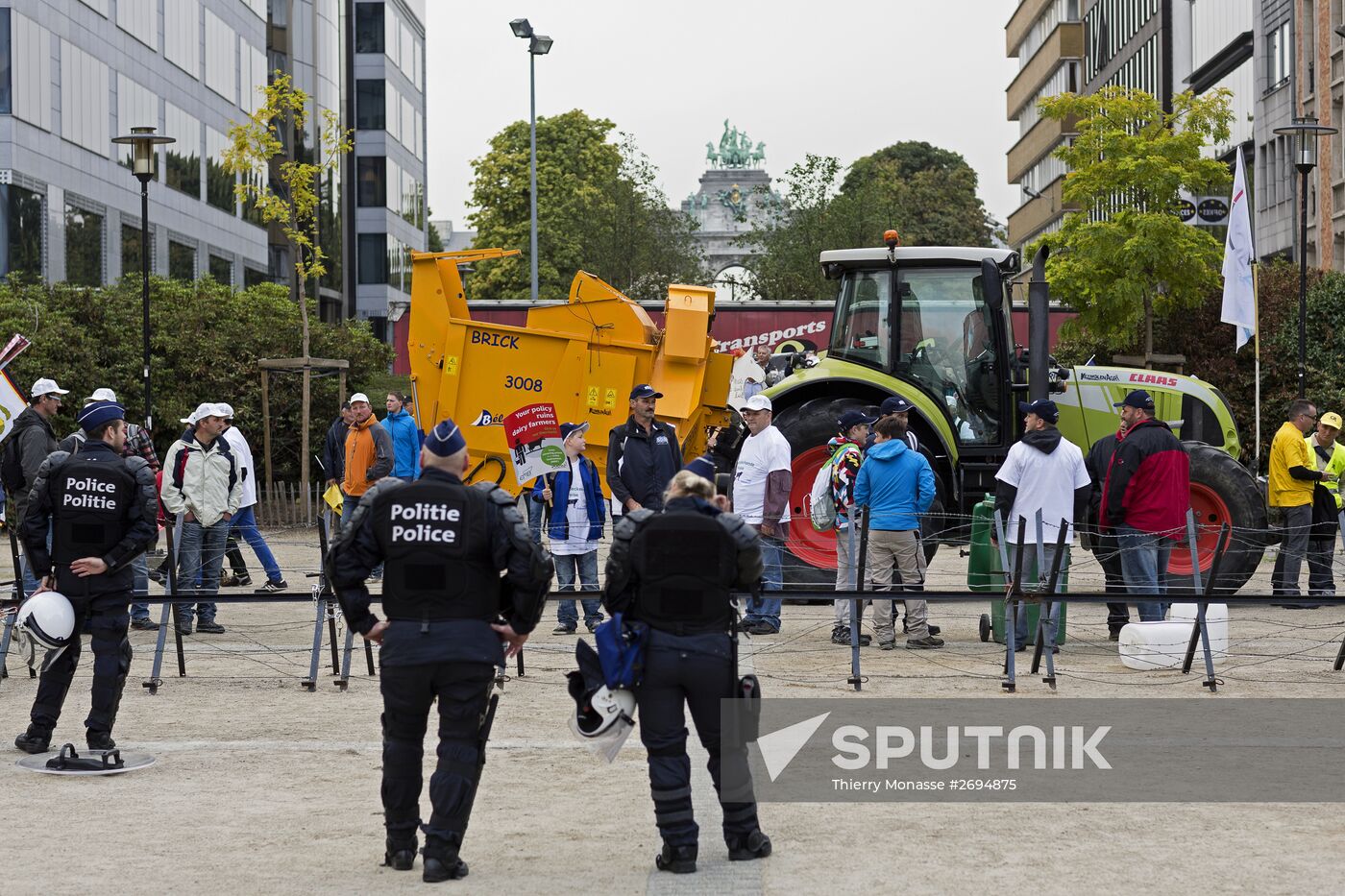 Farmers protest in Brussels