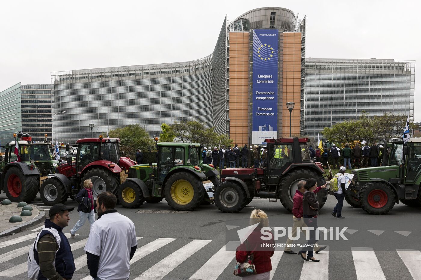 Farmers protest in Brussels