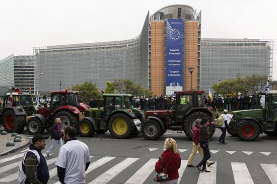 Farmers protest in Brussels