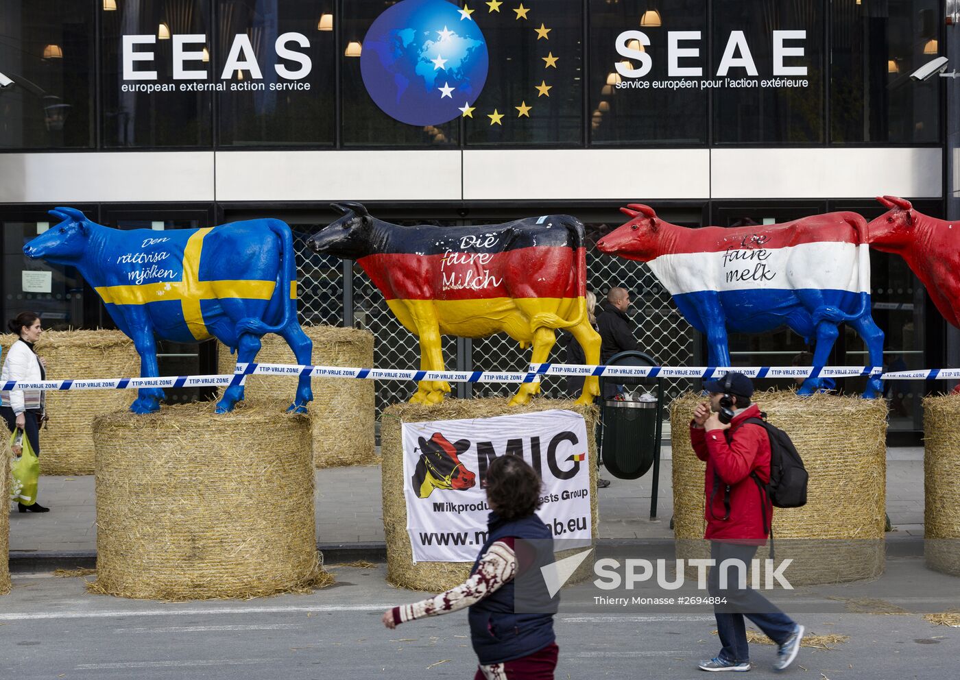 Farmers protest in Brussels