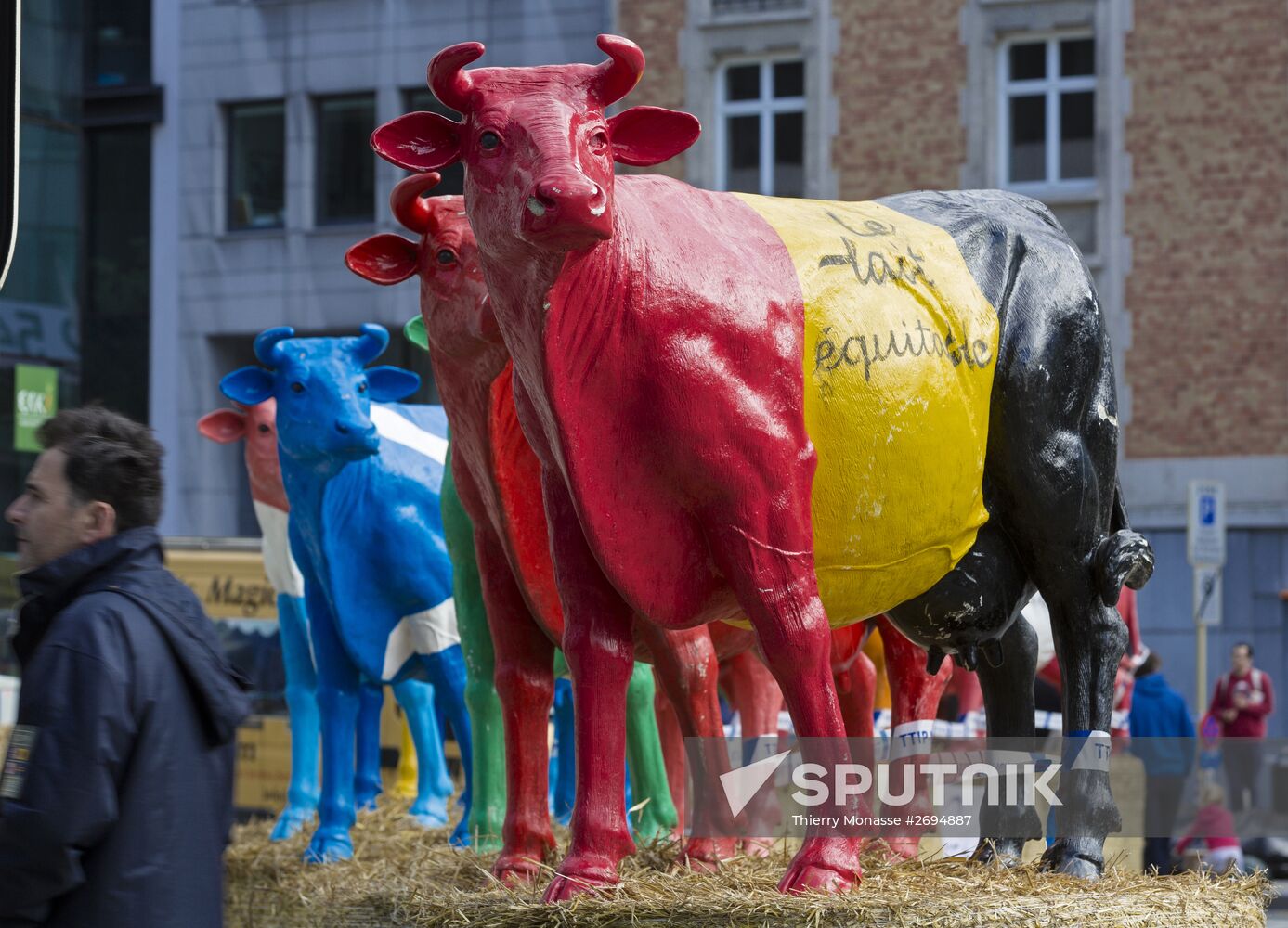 Farmers protest in Brussels