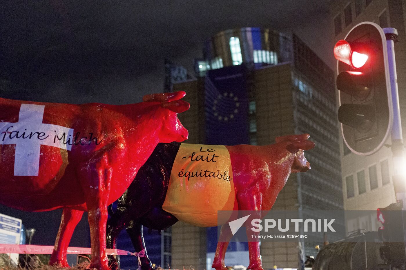 Farmers protest in Brussels