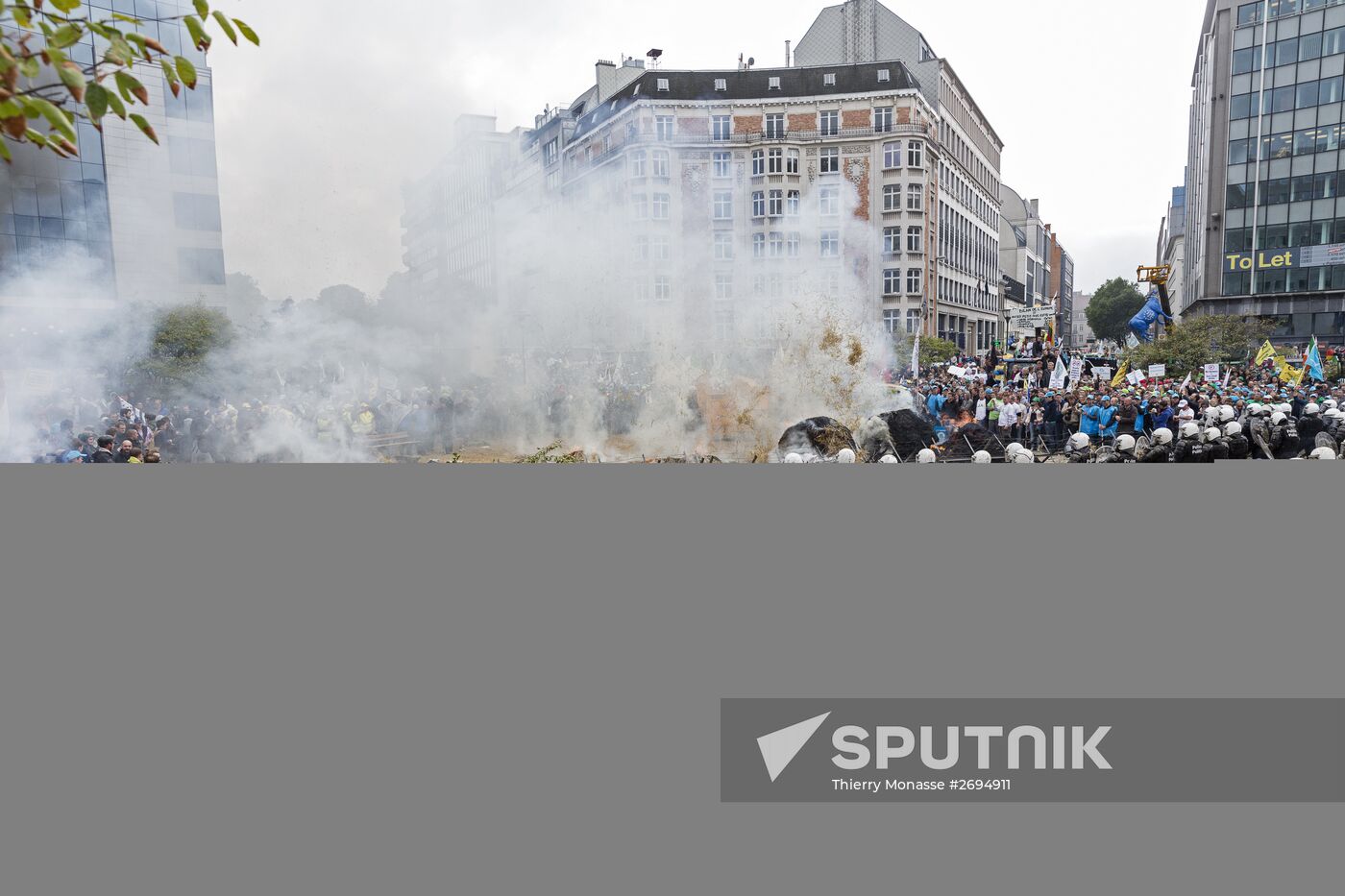 Farmers protest in Brussels