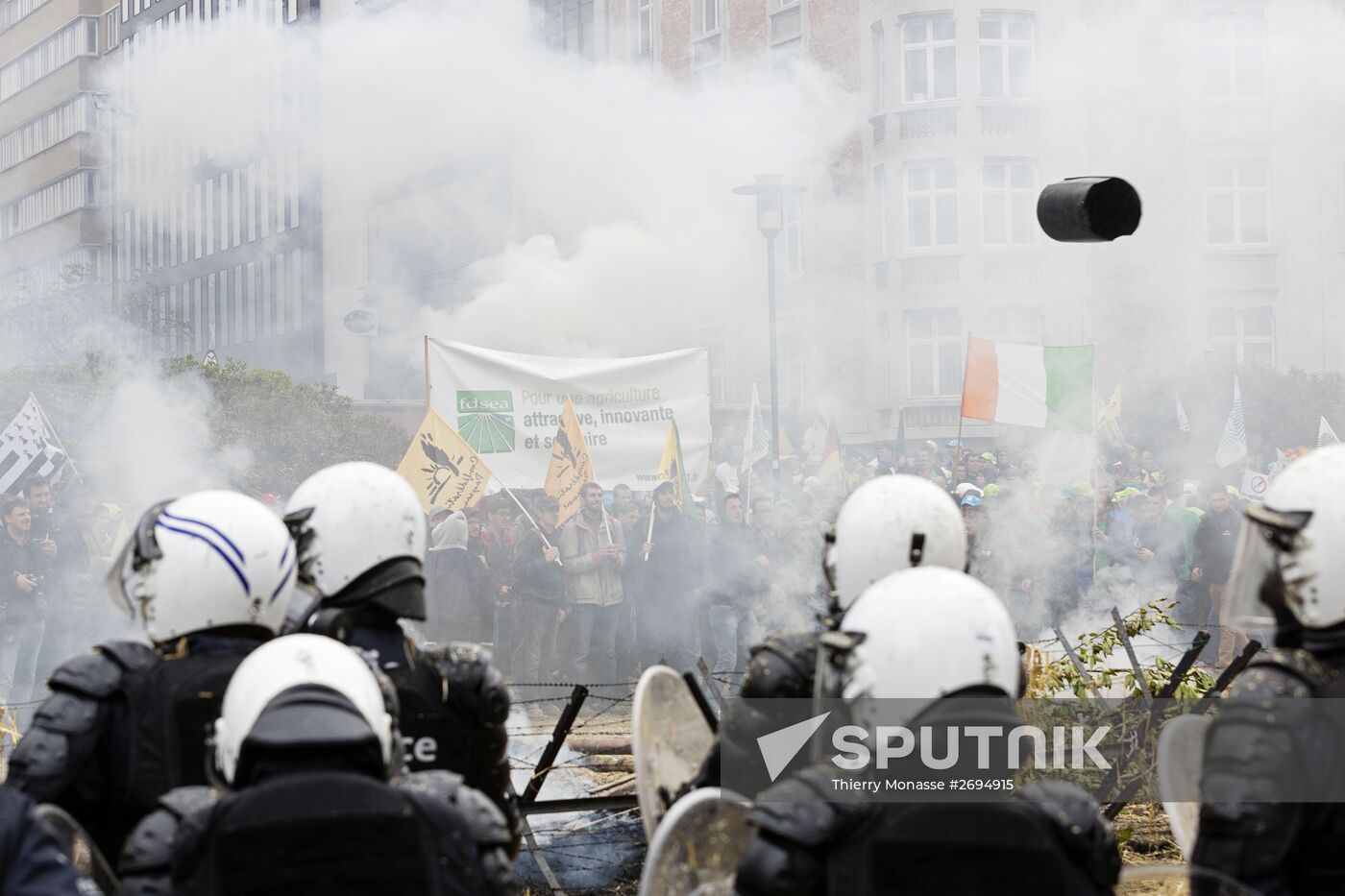 Farmers protest in Brussels