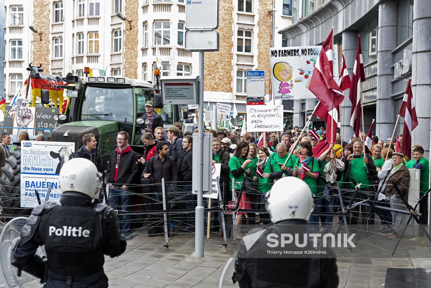 Farmers protest in Brussels