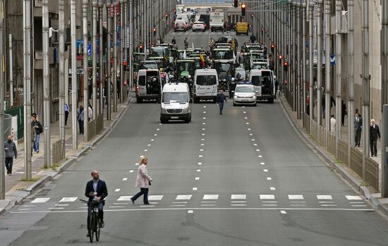 Farmers protest in Brussels