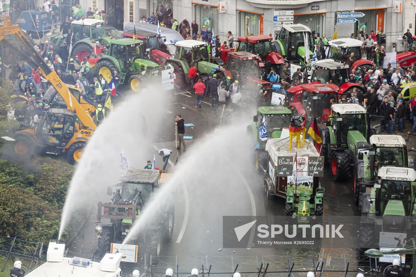 Farmers protest in Brussels