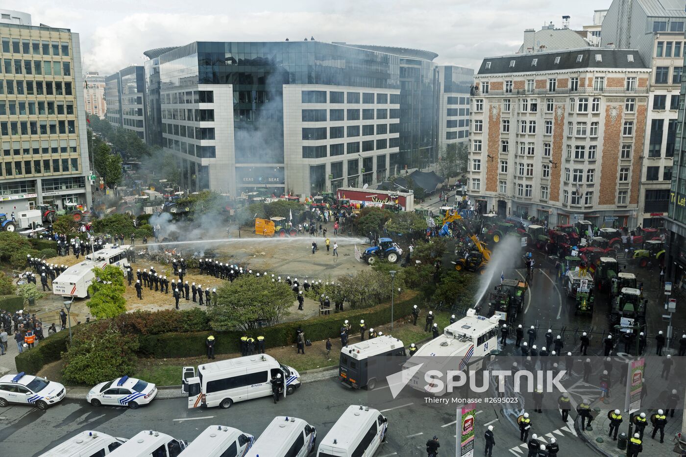 Farmers protest in Brussels