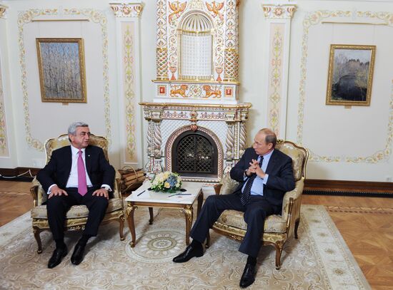 Russian President V.Putin meets with Armenian President S.Sargsyan