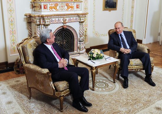 Russian President V.Putin meets with Armenian President S.Sargsyan