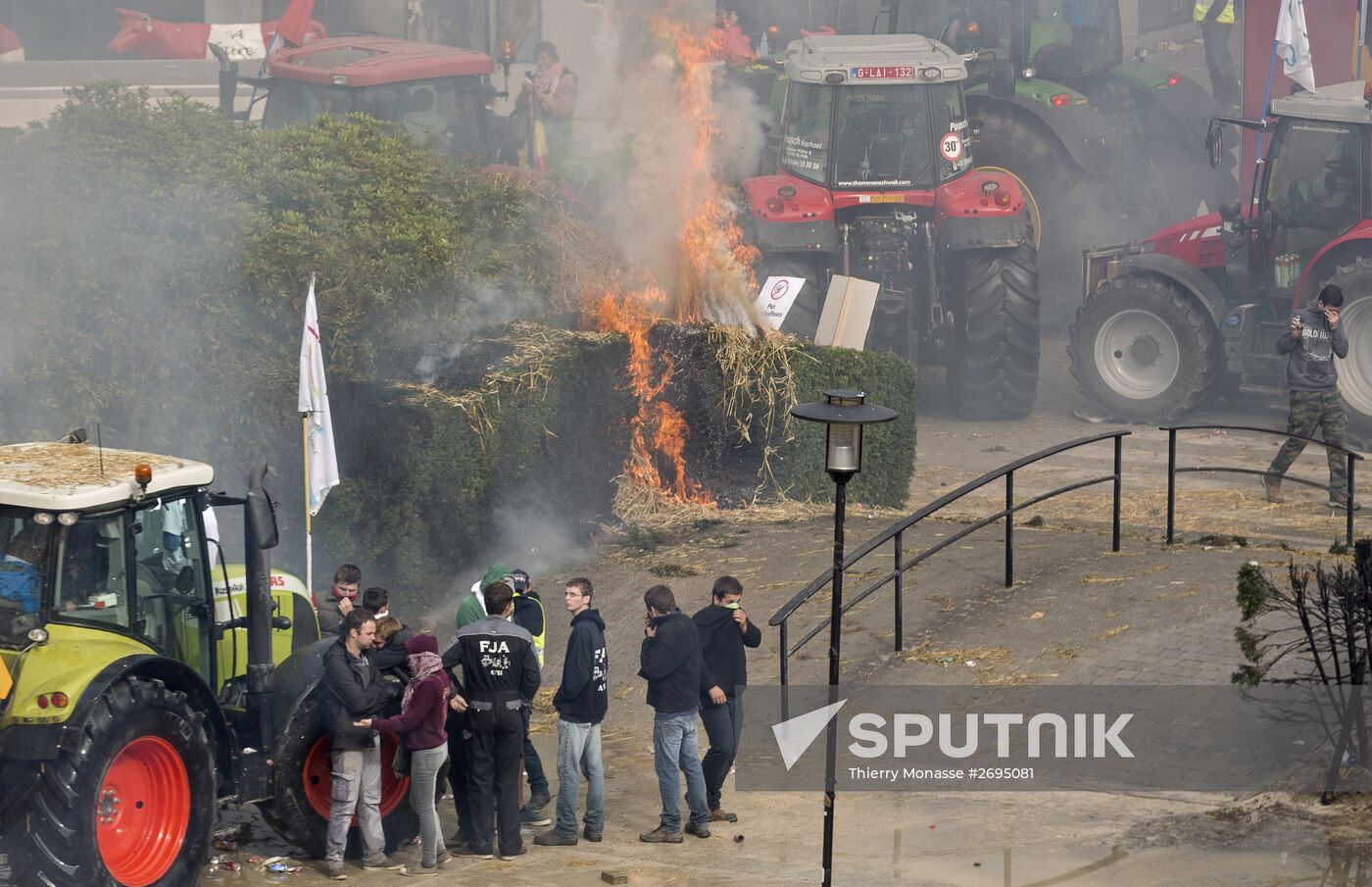 Farmers protest in Brussels