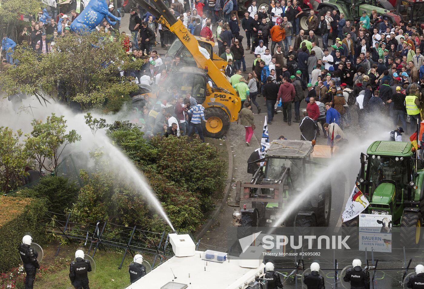 Farmers protest in Brussels