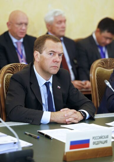 Russian Prime Minister Dmitry Medvedev attends meeting of the Inter-Governmental Council of Eurasian Economic Union Countries in Belarus