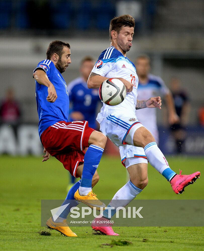 Russia vs. Liechtenstein UEFA Euro 2016 qualifying match
