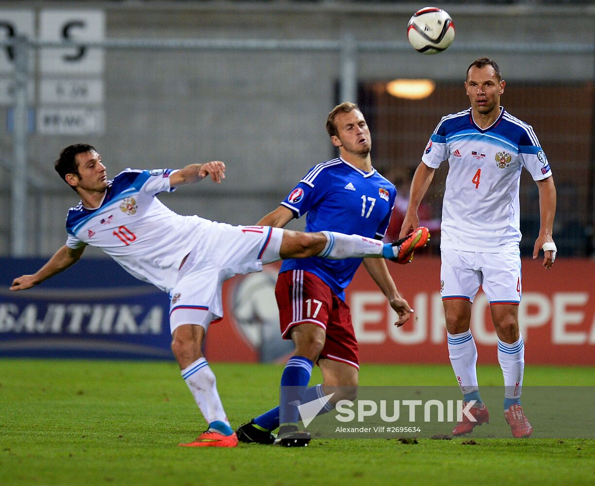Russia vs. Liechtenstein UEFA Euro 2016 qualifying match