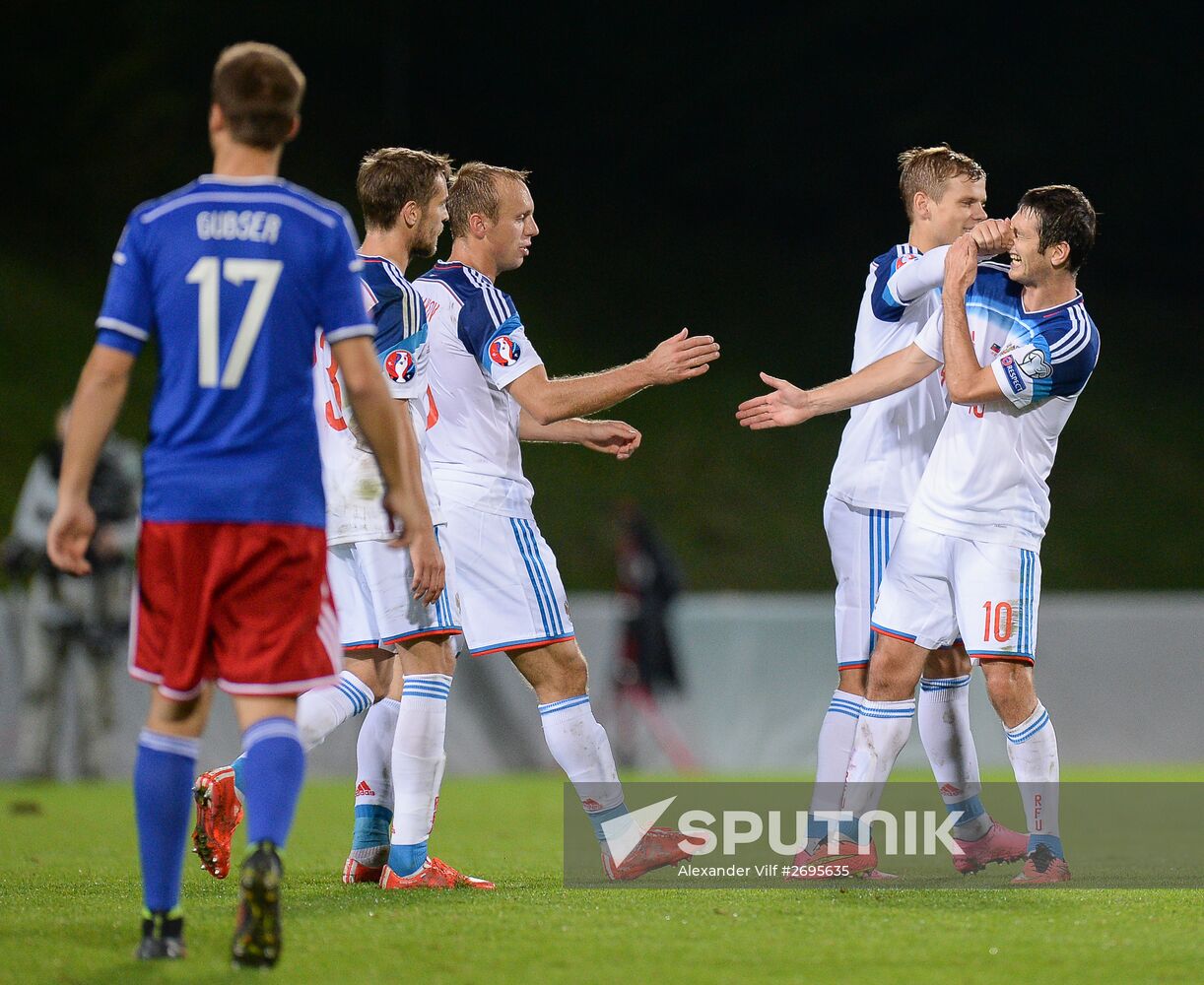 Russia vs. Liechtenstein UEFA Euro 2016 qualifying match