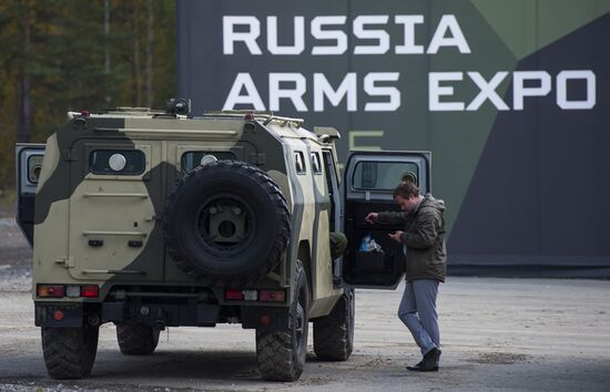 The 10th Russia Arms Expo international exhibition's opening