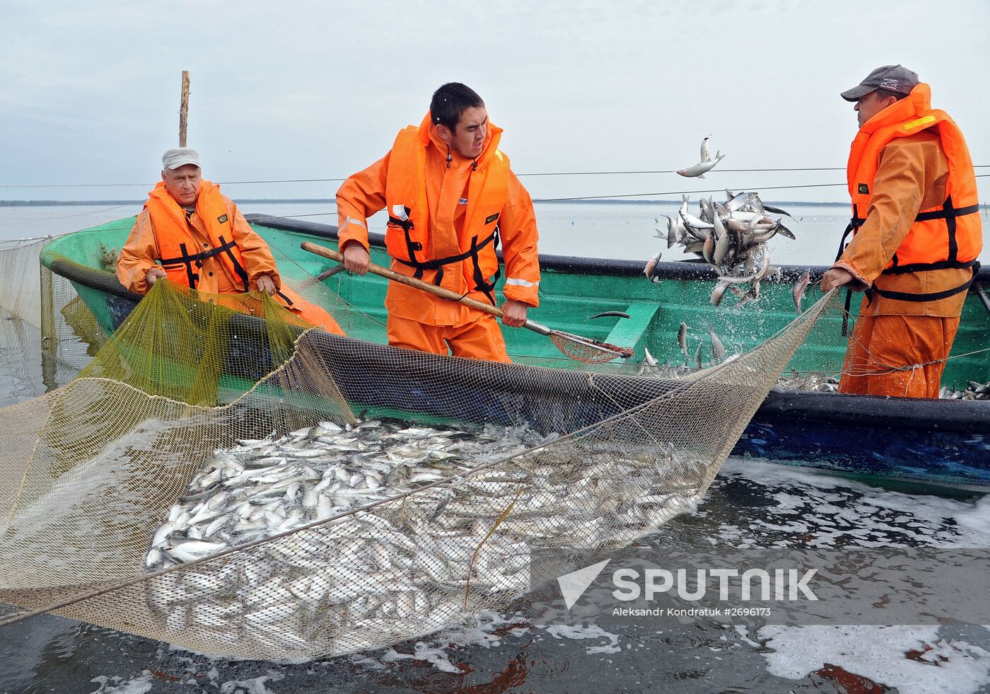 A fish farm in Russia's Chelyabinsk Region