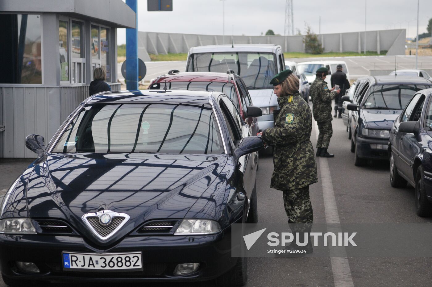 Rava-Ruska checkpoint at Polish-Ukrainian border