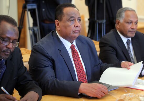 Russian Foreign Minister Sergei Lavrov meets with Sudanese Foreign Minister Ibrahim Ghandour
