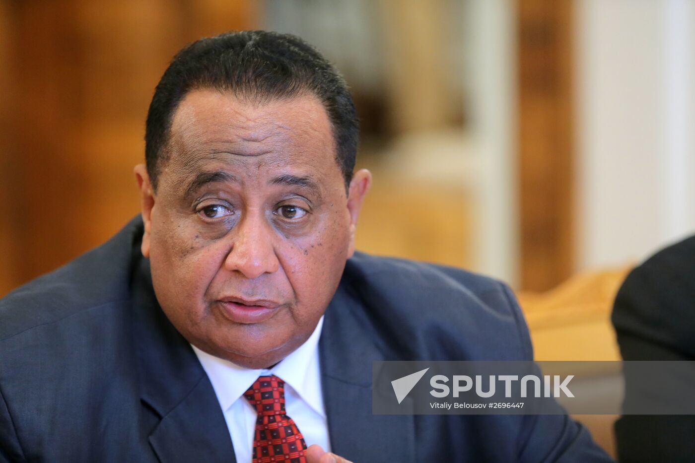 Russian Foreign Minister Sergei Lavrov meets with Sudanese Foreign Minister Ibrahim Ghandour