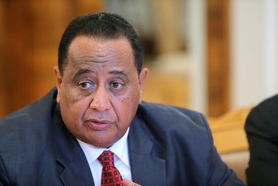 Russian Foreign Minister Sergei Lavrov meets with Sudanese Foreign Minister Ibrahim Ghandour